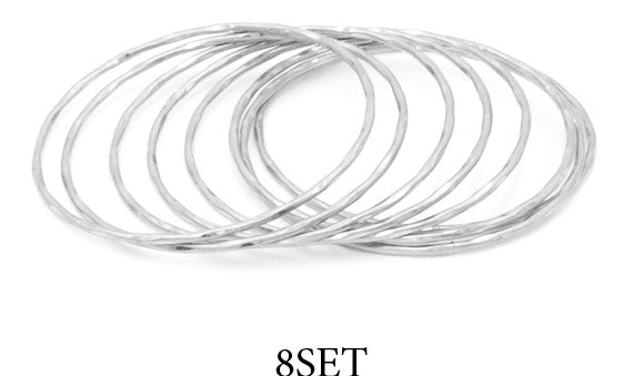 WIRED BANGLE BRACELETS, S/8