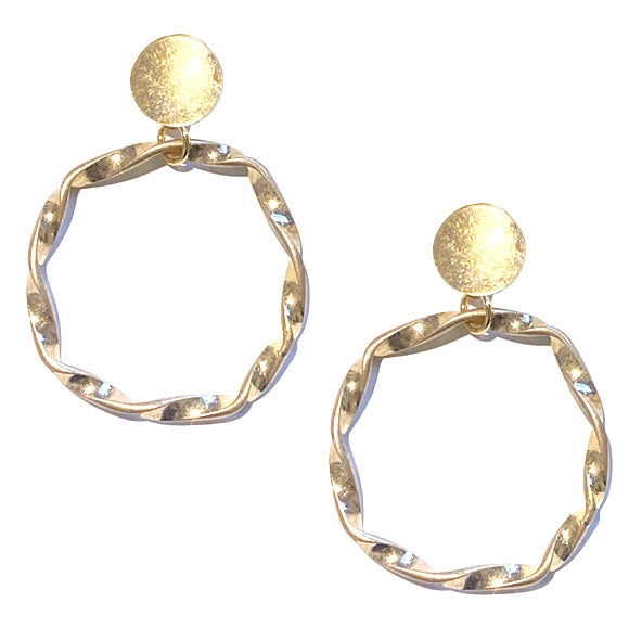 WORN TWISTED HOOP EARRING