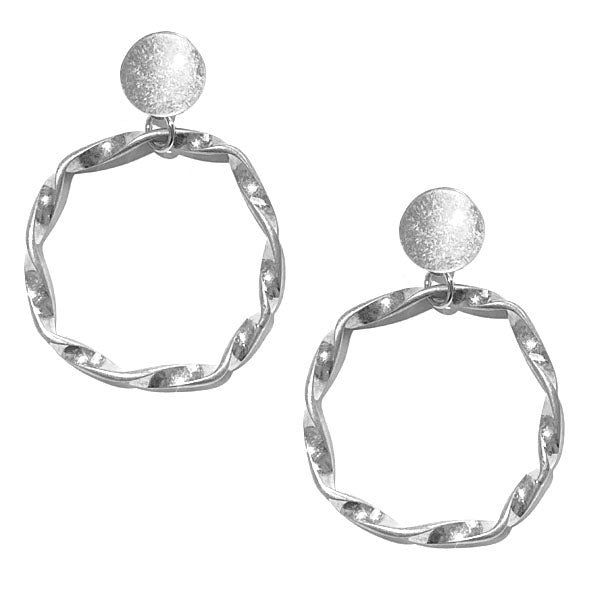 WORN TWISTED HOOP EARRING