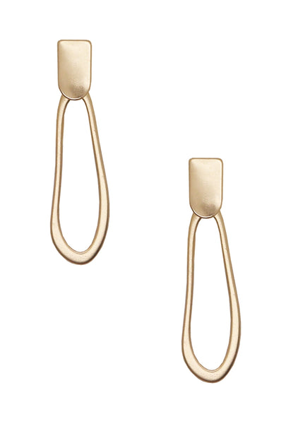 MATTE OVAL STUD EARRINGS