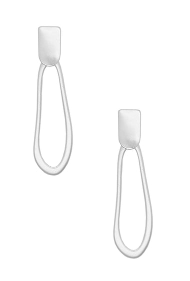 MATTE OVAL STUD EARRINGS