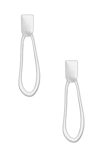 MATTE OVAL STUD EARRINGS