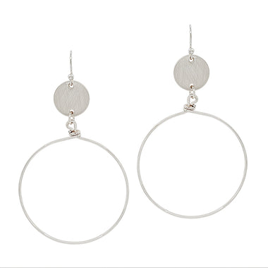 DOUBLE CIRCLE EARRING, 2"