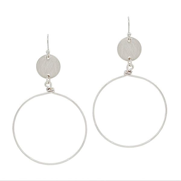 DOUBLE CIRCLE EARRING, 2"