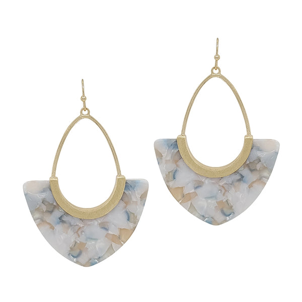 TEARDROP ACRYLIC EARRING, 2"