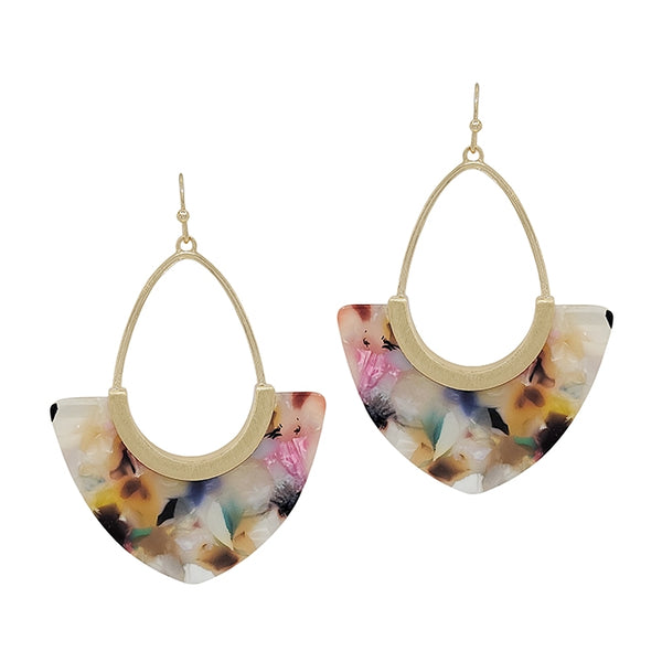 TEARDROP ACRYLIC EARRING, 2"