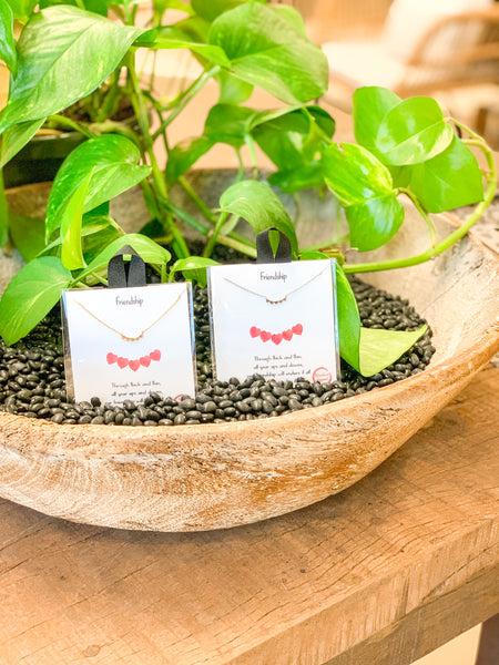 FRIENDSHIP NECKLACE, GOLD/RHODIUM DIPPED, 16-18"