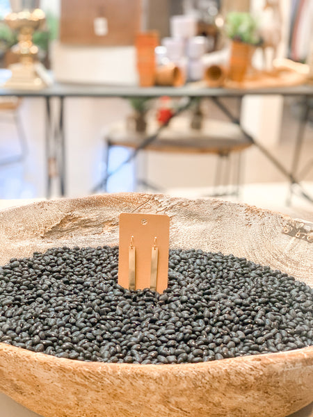 SATIN BAR EARRING, 2.5"