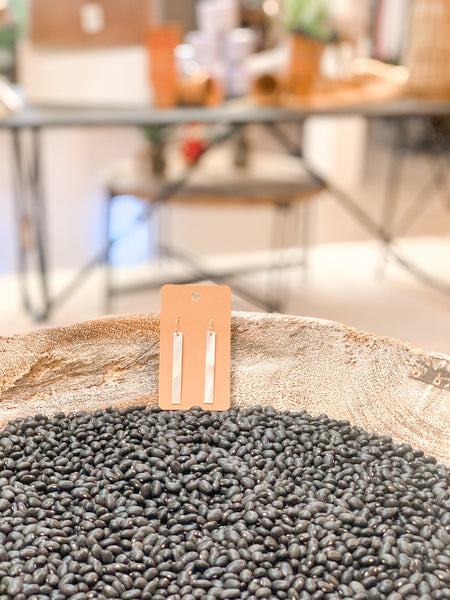 SATIN BAR EARRING, 2.5"